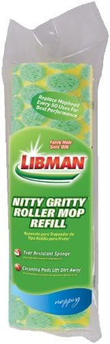 Libman Roller Mop Refill, Pack of 2 | Nitty Gritty | Yellow | Silver | Model 2011