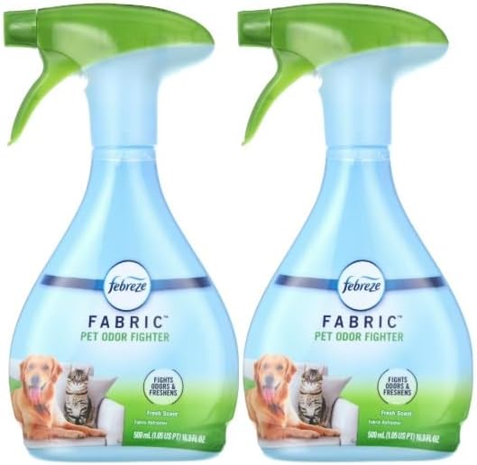 FebrezePet Odor Fighter Air Freshener Fabric Spray, Fresh Scent, (16.9 oz x 2 = Total 33.8 oz)-(Pack of 2)