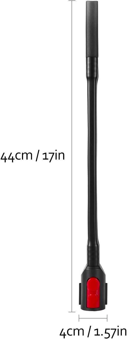Flexible Crevice Tool for Dyson V7 V8 V10 V11 V15 Cordless Vacuum, Hose Attachment for Dryer Vent, Car Detailing, Corners and Gaps Cleaning - 17 Inches