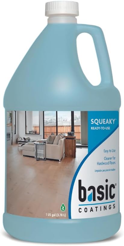 Basic Coatings Squeaky Hardwood Floor Cleaner Refill | Harwood Floor Cleaner | No Residue I Floor Cleaning Solution I 1 Gal