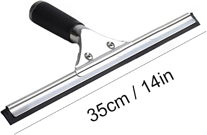 Black 35cm 14in Glass Squeegee for Window Cleaning, All Purpose Home Cleaner Tool for Car Windshield, Mirror, Glass Door (14in/35cm, Black)