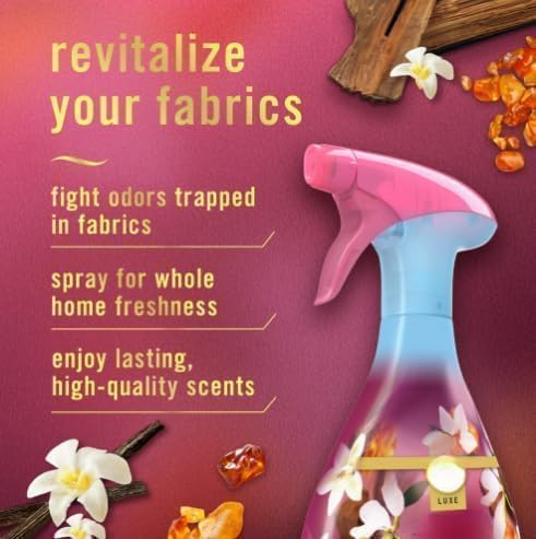 Feb-reze Fabric Spray Air Freshener, Odor-Fighting Fabric Refresher, Vanilla Suede Scent, 16.9 fl oz