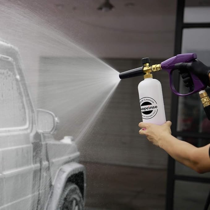 Sooprinse Foam Cannon Snow Foam Lance Nozzle Pressure Washer Jet Wash,Foam cannon lance kit with Pressure Washer Spray Gun,30 Degree Gutter Cleaner Wand with Nozzle Tip Attachment