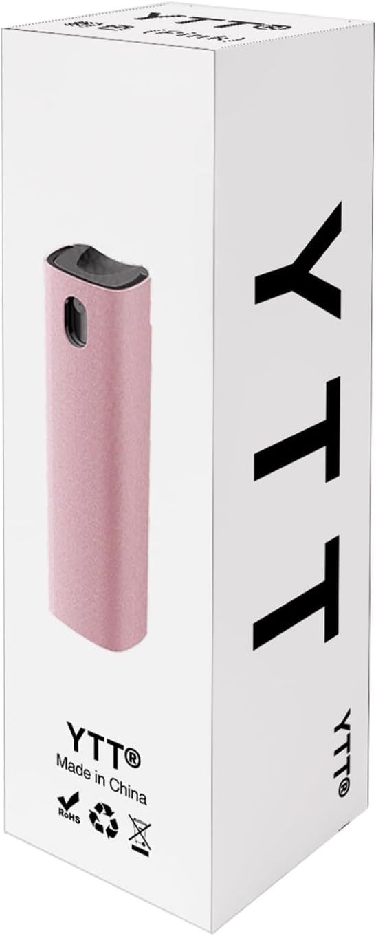 YTT Touchscreen Screen Cleaner Spray, for Phones iPad Car (Pink) | Portable Screen Care, Two-in-One Spray & Cloth, Car Touchscreens, Phones & Laptops