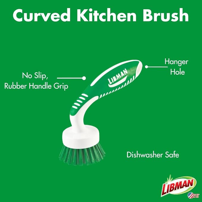 Libman Curved Kitchen Brush | Case of 6