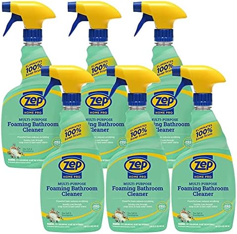 Zep Home Pro Multi-Purpose Foaming Bathroom Cleaner - 32 Fl. Oz. - R53106 - Pro Trusted Cleaning Power: Now in Refreshing Scents & Family Friendly Formulas (6)…