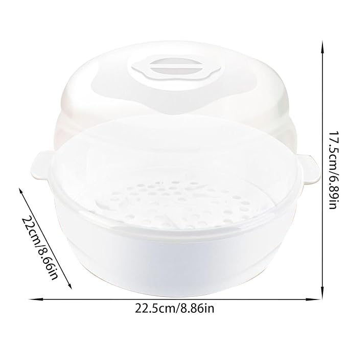 Microwave Steam Steriliser – PP ABS 8.86x8.66x6.89 Inches | Bottle Cleaner Microwave Safe High Temperature Case | Bottle Sterilizer Container for Hygienic Cleaning and Home Use