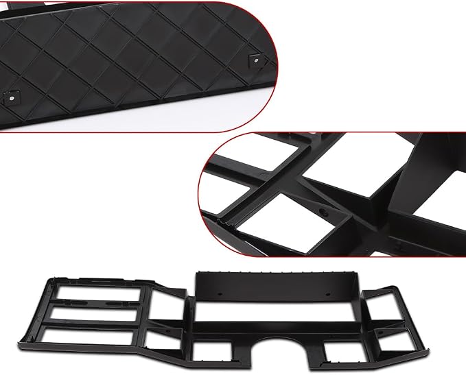 DOTCOM Dash Bezel Panel Surround Trim Compatible with 1984-1996 Jeep Cherokee XJ Black Dashboard