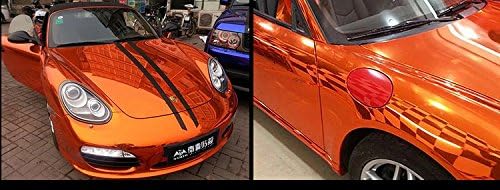 DIYAH Gloss Chrome Mirror Vinyl Car Wrap Sticker with Air Release Bubble Free Anti-Wrinkle 12" X 60" (1 FT X 5FT) (Rose Gold)
