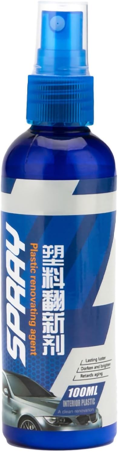 aqxreight Plastic Restorer, Dashboard Restoration Liquid with Long Lasting Shine and Protection, for Car Interior Door Panel Steering Wheel Bumper (Plastic renovating Agent)