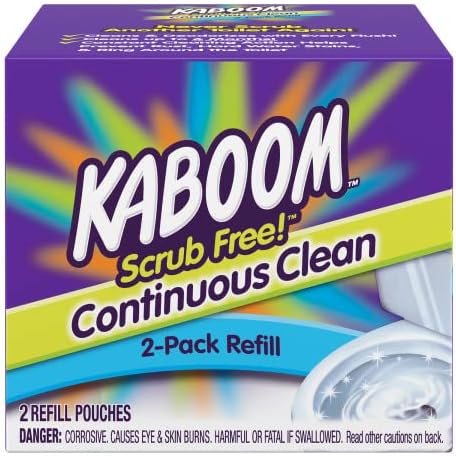 Kaboom Scrub Free! Continuous Clean Toilet Cleaning Refill Tablets (2 Count Per Package) *Refill Tablets Only.