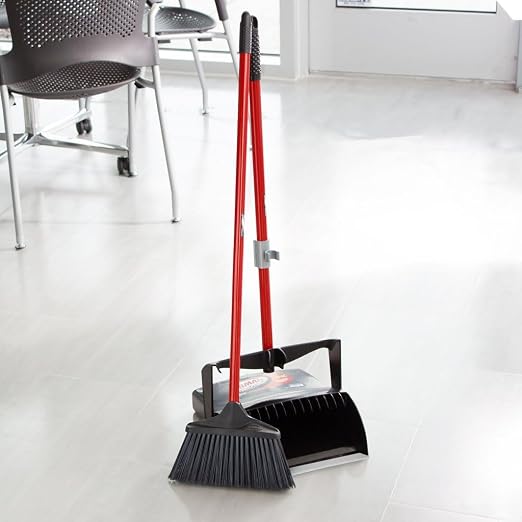 Libman Commercial Deluxe Lobby Broom & Dust Pan (Open Lid) | Case of 2