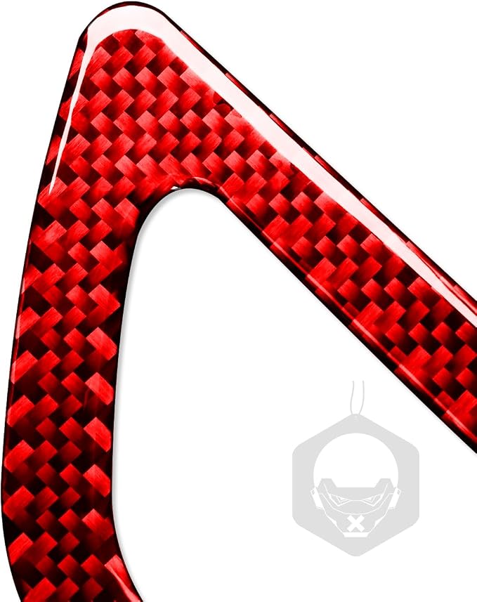 Red Real Carbon Fiber Trim for Nissan Rogue Accessories | for 2014 2015 2016 2017 2018 2019 2020 S SL SV Trunk Tailgate Door Handle Switch Frame Sticker Exterior Thick Overlay Decal