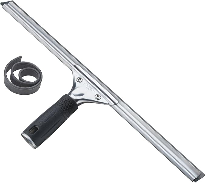 Unger Professional Steel Window and Glass Squeegee with Replacement Rubber, 16 Inch (Pack of 1)