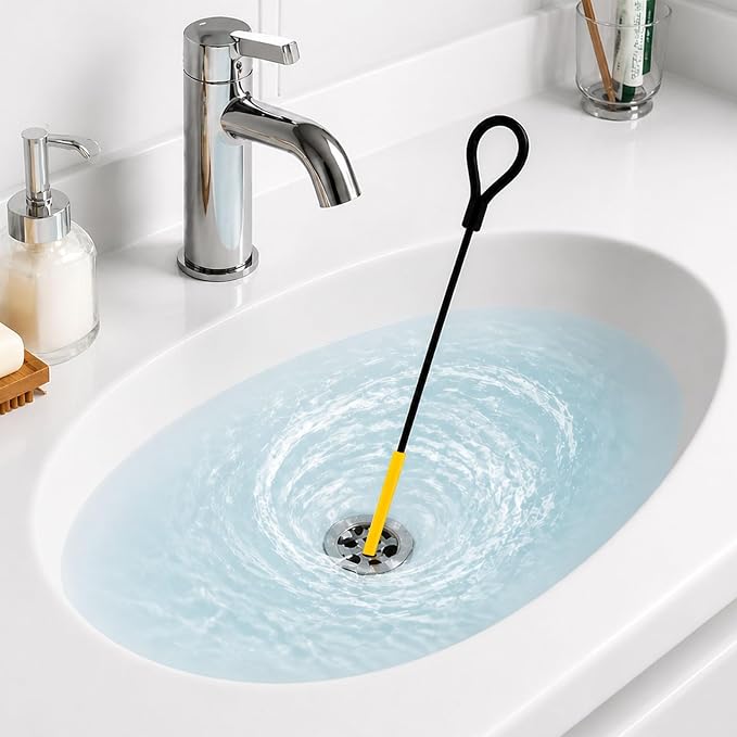 Drain Snake Hair Drain Clog Remover 35 Inch, 5PCS Reusable Sink Snake Drain Hair Remover Tool, Anti-Break Metal Plumbing Snake Drain Cleaner for Shower, Bathtub,Kitchen Sink