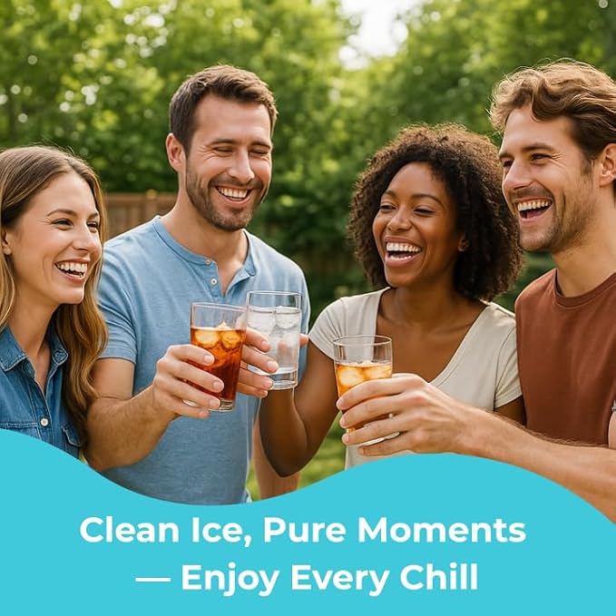 flowcheer Ice Maker Cleaner Tablets, Cleaning and Descaler for Countertop and Home Ice Machines, 24 Count for 1 Year, Suitable for Most Surfaces