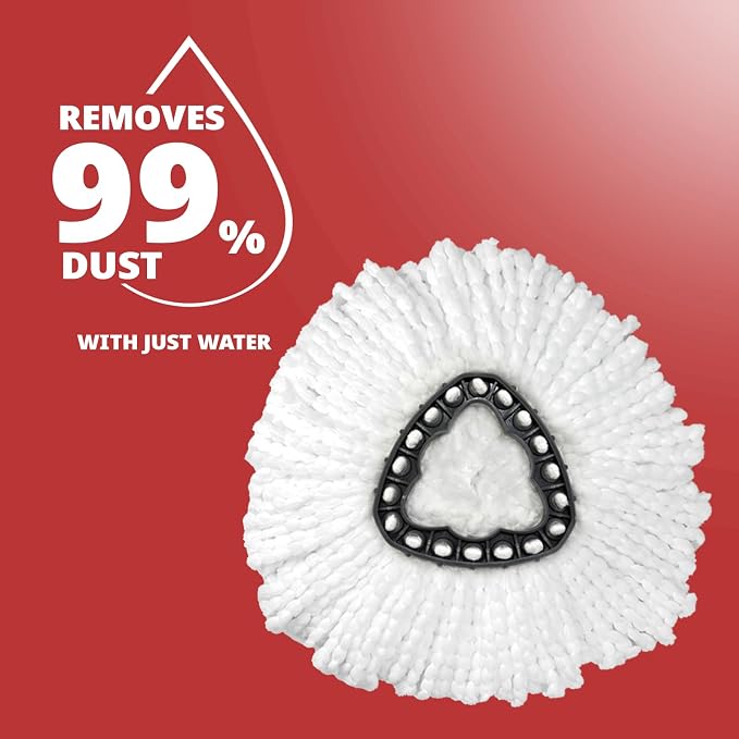 4 Pack Mop Replace Head | Spin Mop Replacement Head Easywring 1-Tank System, Easy Cleaning, Microfiber, Machine Washable