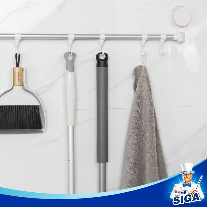 MR.SIGA Heavy Duty Grout Scrub Brush with Long Handle | Shower Floor Scrubber for Cleaning, Tile Scrub Brush with Stiff Bristles