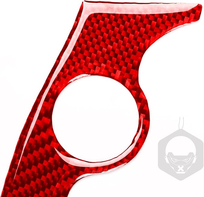 Red Real Carbon Fiber Trim for KIA Forte K3 Accessories | for 2019 2020 2021 2022 2023 2024 Engine Start Stop Sticker Interior Thick Overlay Decal