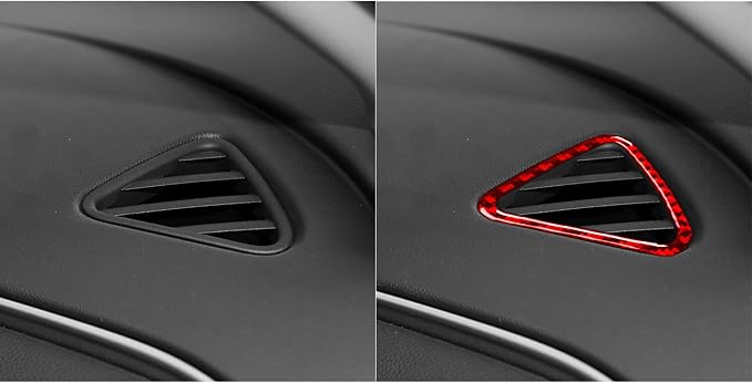 Real Carbon Fiber Trim for Chevy Malibu 9th Gen Accessories | for 2016-2024 Dashboard Air Outlet Wind Vent Frame Sticker Interior Thick Overlay Decal