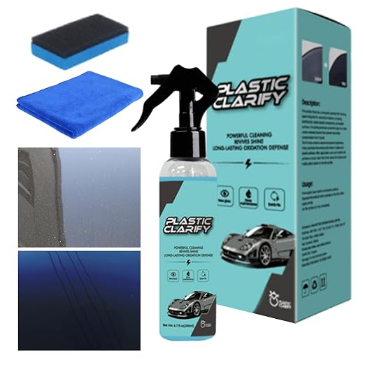 Trim Restorer - Car Shine Spray, plastlc Reviver | Dashboard Polish, surfaca Protector for Tires, Bumper, Interior Door Panel, Truck Handle, SUV Trim, Motorcycle Cleaning Maintenance Coating