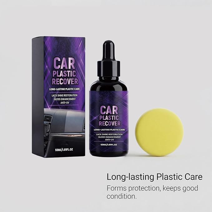 Vehicle Interior Cleaner 50ml High Gloss Long Lasting Fast Acting | Car Exterior Trim Restorer Polishing Agent for Detailing Maintenance Care Restoration Exterior Dashboard Headlight