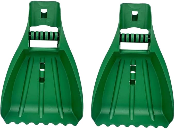 2Pcs Leaf Grabbers Twigs Debris Trash Pick up Ergonomic Hand Rake Picker for Porch Lawn Shrub Yard Farming