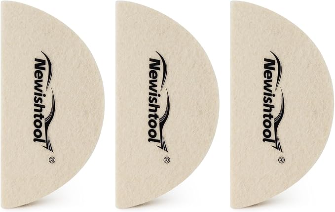 NEWISHTOOL 3 PCS Wool Felt Squeegee Window Tint Tools, Scratch-Free Scraper | Soft Woolen Squeegee for Vinyl Wrap, Glass Tint Film, Car Wrapping, PPF Installation, Felt Squeegee for Vinyl, Scrub Block