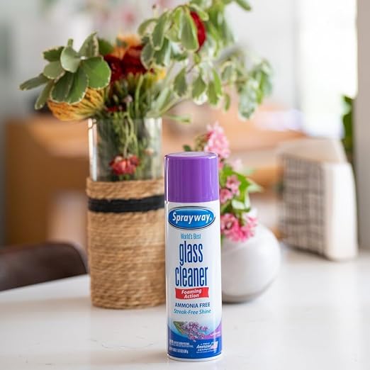 Sprayway, Glass Cleaner, Ammonia Free Lavender Scent 19 Ounce