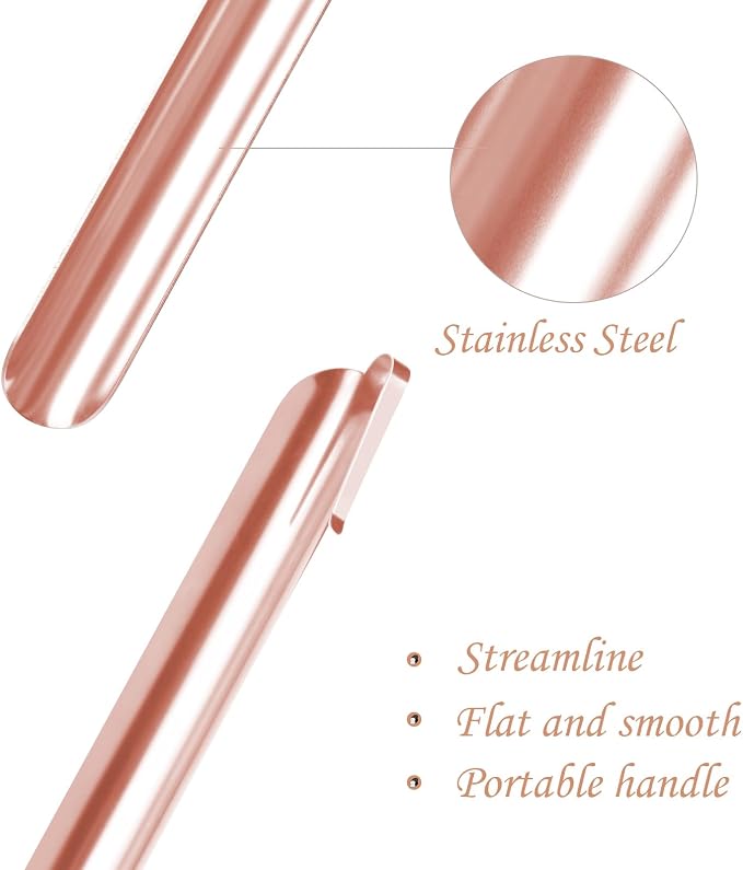 Table Crumb Sweepers for Servers Restaurant Bread Crumber Cleaner Stainless Steel for Tablecloth in Restaurants and Homes, Servers, Waitresses Tool Accessories(Rose Gold)