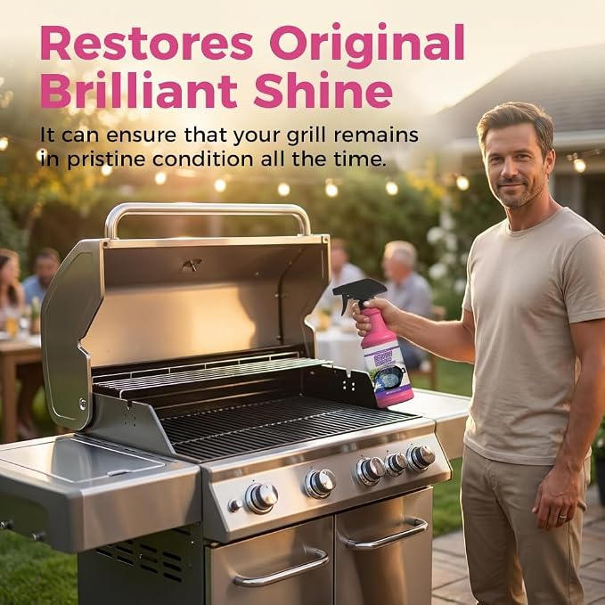 Heavy Duty Grill Grease Destroyer Spray, 2026 New Professional BBQ Cleaner, Multi-Purpose Grease Remover for Oven, Stove, Air Fryer & Outdoor Grill, Kitchen Degreaser for Home & Commercial (2 PCS)
