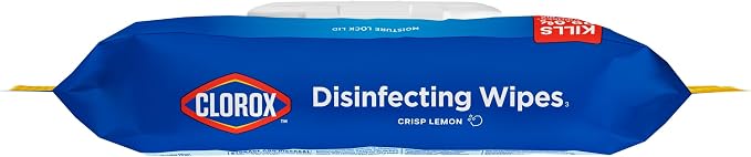 Clorox Disinfecting Cleaning Wipes Flex Pack, Bleach Free, Crisp Lemon, 75 Count (Pack May vary)