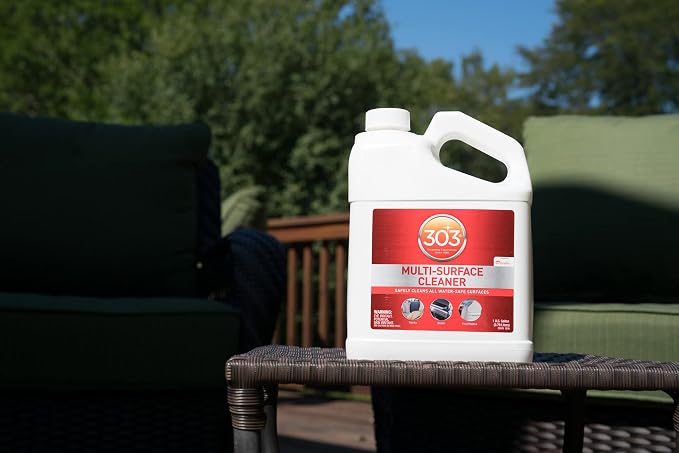 303 Products Multi-Surface Cleaner - Safely Cleans All Water Safe Surfaces, Including All Types of Fabric and Vinyl, Rinses Residue Free, Manufacturer Recommended, 1 Gallon (30570) | Removes dirt and stains from water-safe surfaces with a residue-free ...