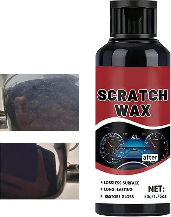 Car Interior Trim Restorer – 50g Scratch Repair Wax Polishes, Plasticc Dashboard Conditioner, Surfaces Renewal Cream | Automotive Detailer for Console Panel, Instrument Cluster, Upholstery Screen