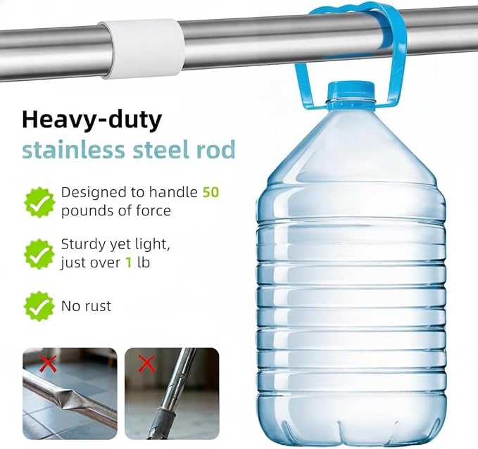 MOPALL Broom with Dustpan Combo Set Collapsible Standing Inc 2 Broom Heads | 53" Long Handle, Self-Cleaning Dust Pan Teeth, 180° Swivel Brooms Head, Upright Standing for Sweeping Indoor Dog Cat Hair