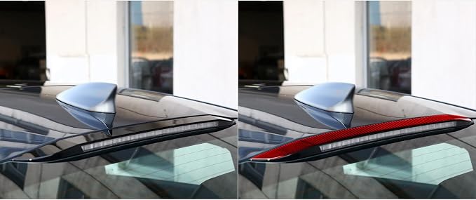 Real Carbon Fiber Accessories Compatible with Chevy Malibu 9th Gen 2016 2017 2018 2019 2020 2021 2022 2023 2024 Car Exterior Trim Stickers Rear High Mount Stop Light Decals