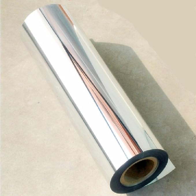 DIYAH Gloss Chrome Mirror Vinyl Car Wrap Sticker with Air Release Bubble Free Anti-Wrinkle 12" X 60" (1 FT X 5FT) (Silver)