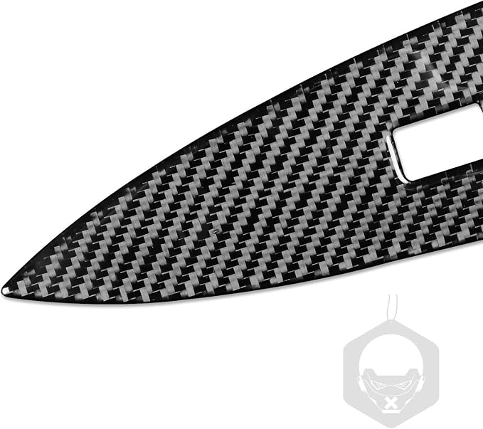 Real Carbon Fiber Trim for Infiniti Accessories | for G37 G25 Q60 Q40 X S Sedan 2008-2015 2009 2010 2011 2012 2013 2014 Window Lift Switch Panel Thick Overlay Decal - B