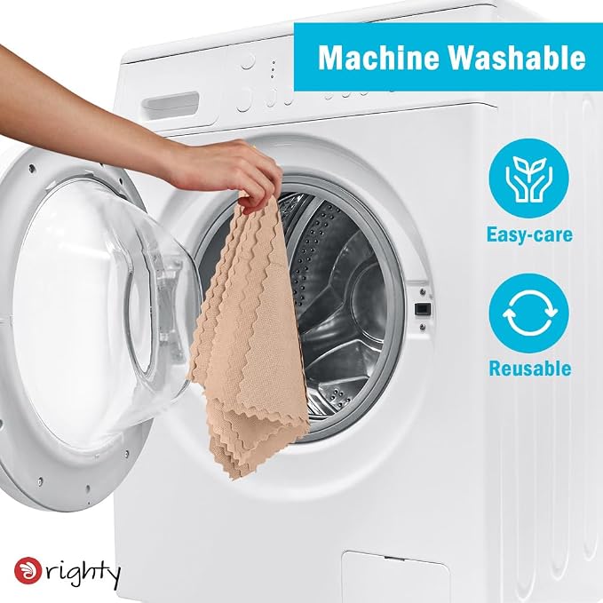 Orighty Microfiber Cleaning Cloth - 24 Pack, Brown Cleaning Rags 12x11 inch | Microfiber Towels for Cars, Highly Absorbent Household Cleaning Supplies, Reusable Lint Free Cloths for House, Kitchen