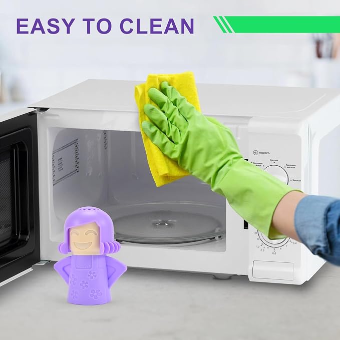 Microwave Cleaner Angry Mama Steam Cleaner With Vinegar | Steam cleaning tool that uses vinegar and water to loosen grease and odors in minutes. Reusable