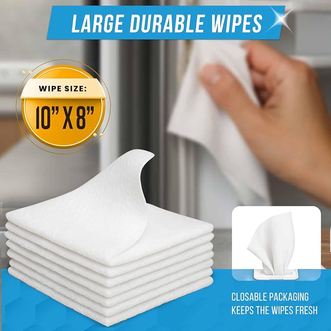 ACTIVE Disposal Cleaner Tablets and Appliance Cleaner Wipes - Includes 24ct Disposal Cleaning Tablets and 24pk Appliance Surface Wipes