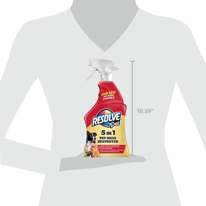 Resolve 5-in-1 Carpet Cleaner Spray – for Removal of Pet Stains & Odors Up to 7 Days Old, 22oz