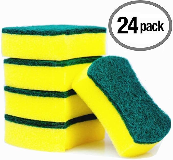 Kitchen Cleaning Sponge,Eco Non-scratch for Dish,Scrub Sponge(Pack of 24)