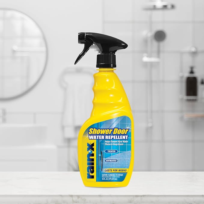 Rain-X 630542 Shower Door Water Repellent, Protects Glass Shower & Doors From Soap Residue And Hard Water Stains Leaving Your Bathroom Beautiful (Pack of 2)