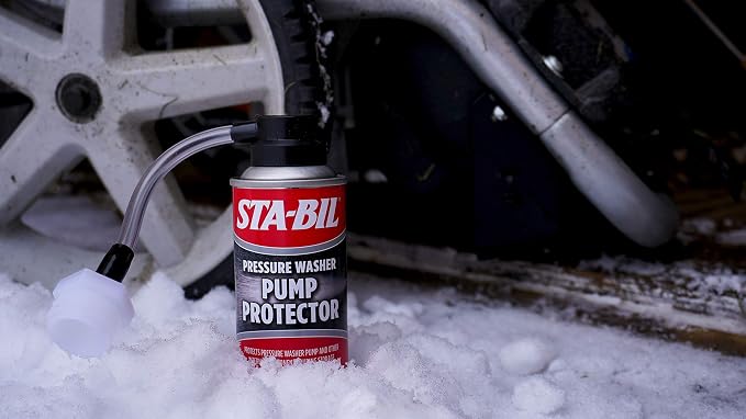 STA-BIL Pump Protector - Protects Pressure Washer Pump and Other Internal Components During Storage - Next Gen Anti-Freeze and Lubricant Formula, 4 oz. (22007-8PK) | Protects pressure washer pumps during storage with antifreeze and lubricant.