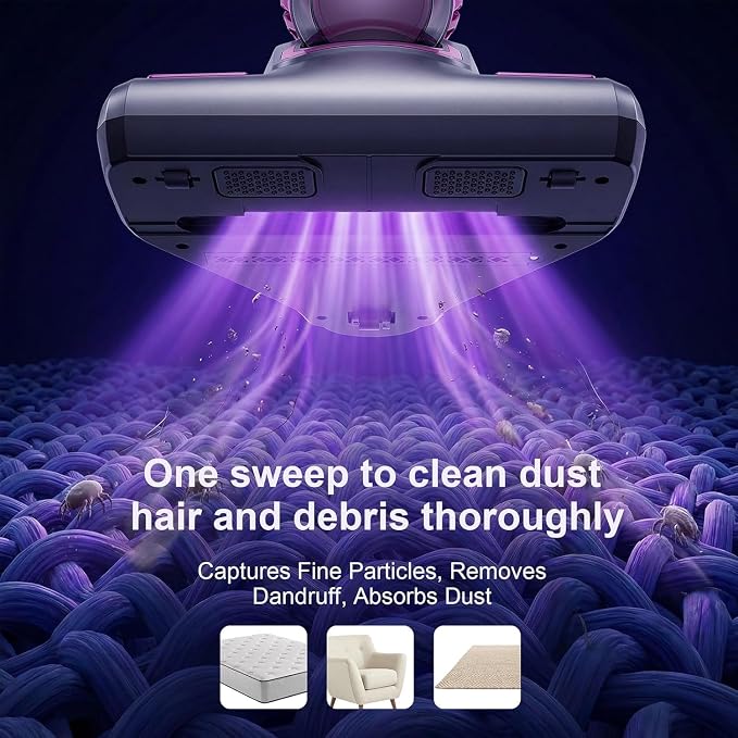 Cordless Stick Vacuum Cleaner, 6-in-1 Lightweight Handheld Vacuum, Built-in Mattress Vacuum Cleaner, 3-Speed Suction, Powerful Multi-purpose Cleaner for Hardwood Floors, Carpet, Pet Hair, Car Cleaning