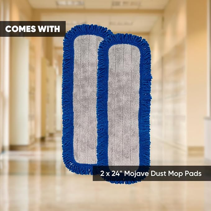 Bulk 24" Mojave Microfiber Dust Mop Pads | Wholesale Microfiber Mop Refills | Case Quantity (100 Count)