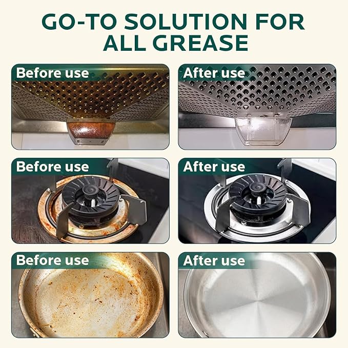 New Upgrade Kitchen Cleaner, Clean Up Kitchen Oil Stains Spray, Heavy Duty Kitchen Degreaser & Cleaner for Multi-Surface Cookware & Countertop, Clean Up Kitchens Oil Stains(240ml/8.45oz)