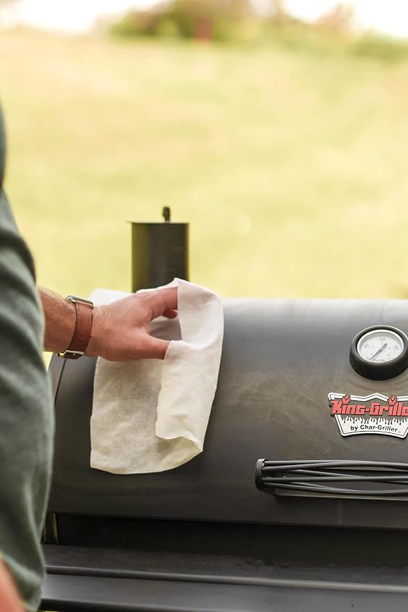 Crocodile Cloth Grill - 80 (15" x 10") Plant-based Cleaning Wipes. Safe on Skin & Multiple Surfaces. Infused with Aloe & Vitamin E. Large, Pre-Moistened & Absorbent.