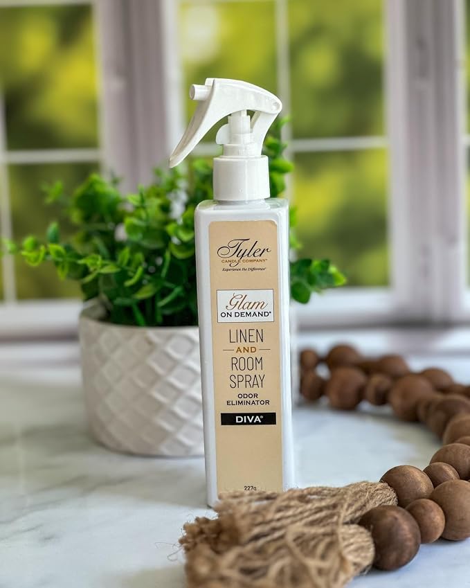 Tyler Candle Company - Spray On Demand - HIgh Maintenance Fragrance - 227g / 8oz, Clear